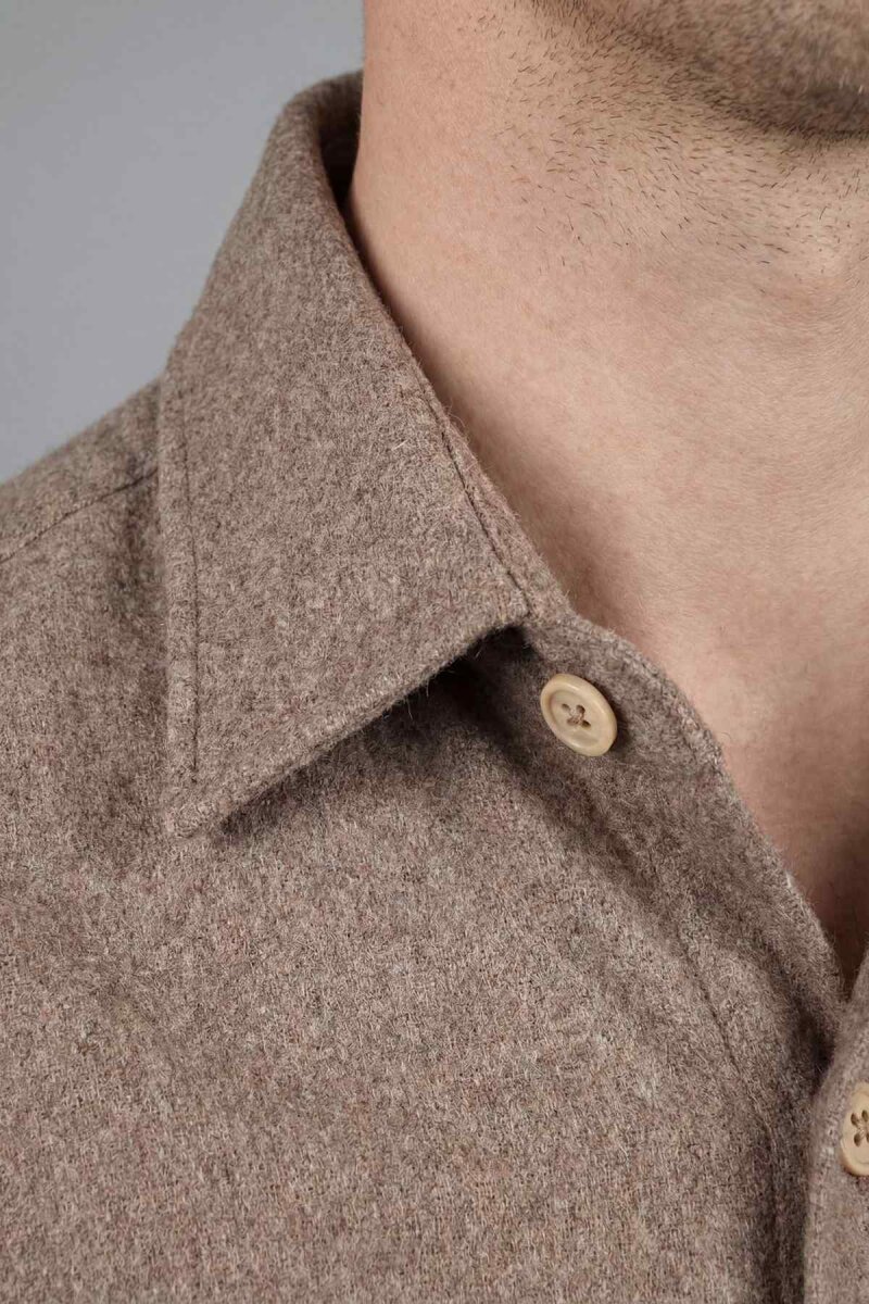 Bisse Studio Erkek Uzun Kollu Çift Cepli Oduncu Gömlek Camel - 5