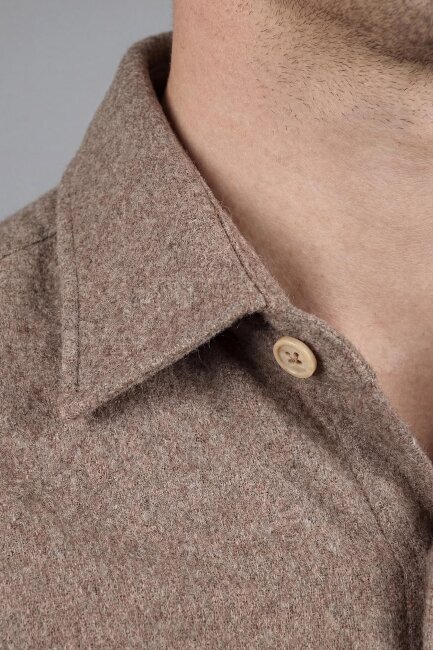 Bisse Studio Erkek Uzun Kollu Çift Cepli Oduncu Gömlek Camel (2)