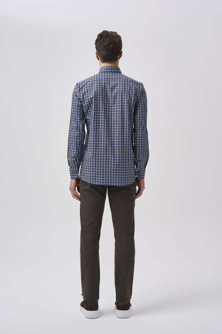 Bisse Studio Regular Fit Uzun Kollu Haki Erkek Gömlek - 3