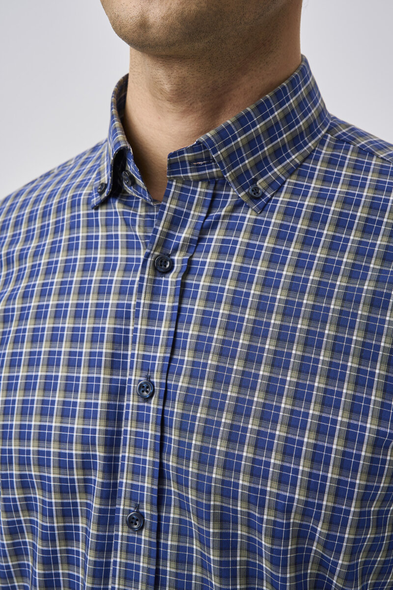 Bisse Studio Regular Fit Uzun Kollu Haki Erkek Gömlek - 4