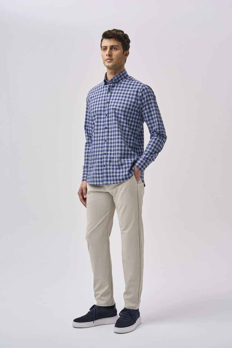 Bisse Studio Regular Fit Uzun Kollu Lacivert Erkek Gömlek - 2