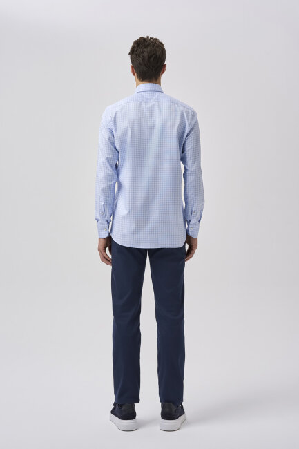 Bisse Studio Uzun Kollu Regular Fit Erkek Gömlek Açık Mavi - 3