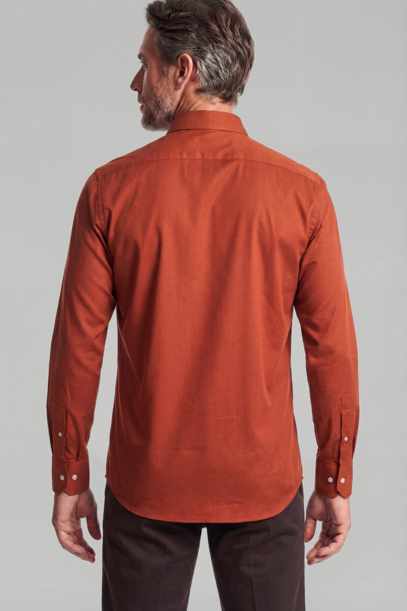 Casuel Regular Fit Spor Pamuk Kiremit Erkek Gömlek - 2