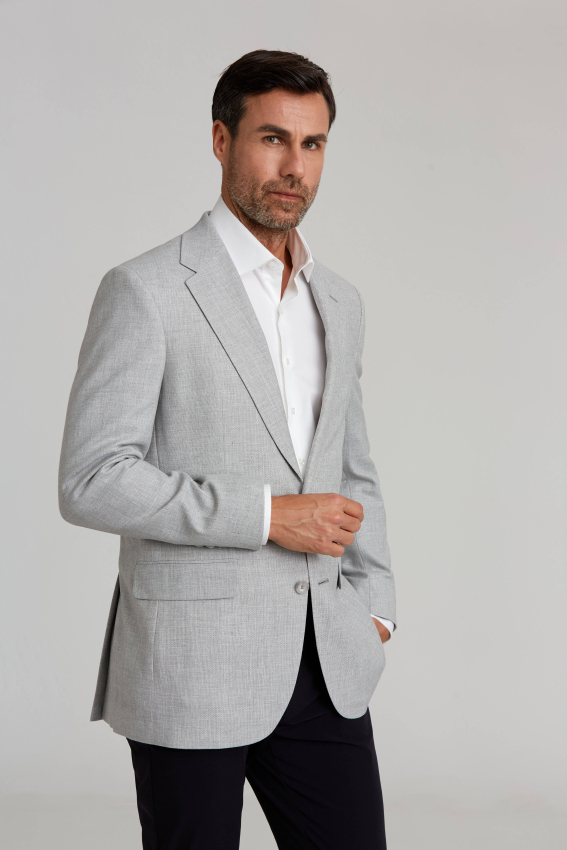 2 Düğmeli Çift Yırtmaçlı Ceket Bej - 4