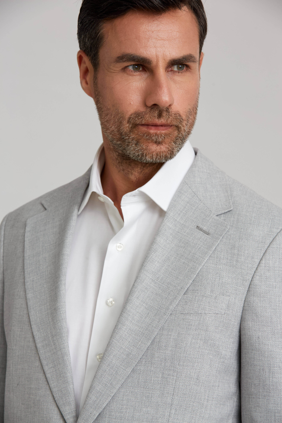 2 Düğmeli Çift Yırtmaçlı Ceket Bej - 5