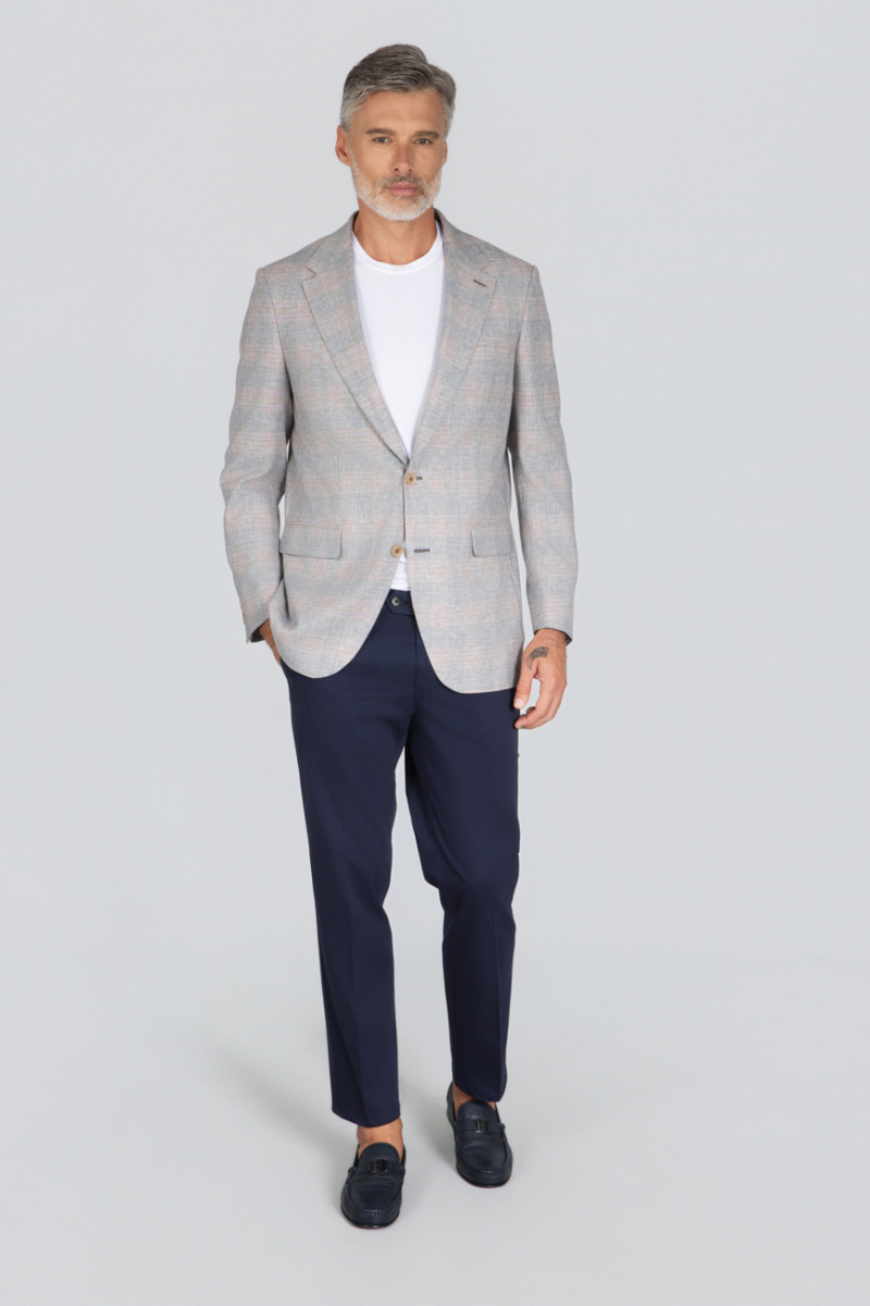 6 Drop 2 Düğmeli Çift Yırtmaçlı Ceket Kahve - 1