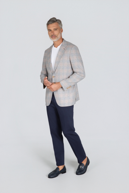 6 Drop 2 Düğmeli Çift Yırtmaçlı Ceket Kahve - 4