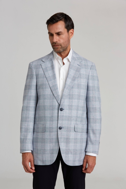 6 Drop 2 Düğmeli Çift Yırtmaçlı Ceket Mavi - 3