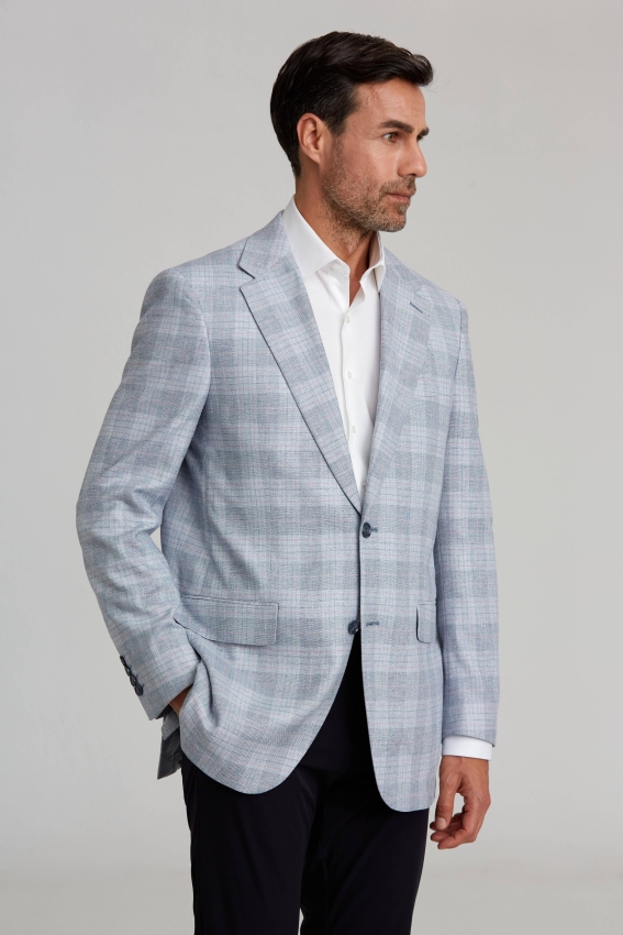 6 Drop 2 Düğmeli Çift Yırtmaçlı Ceket Mavi - 5