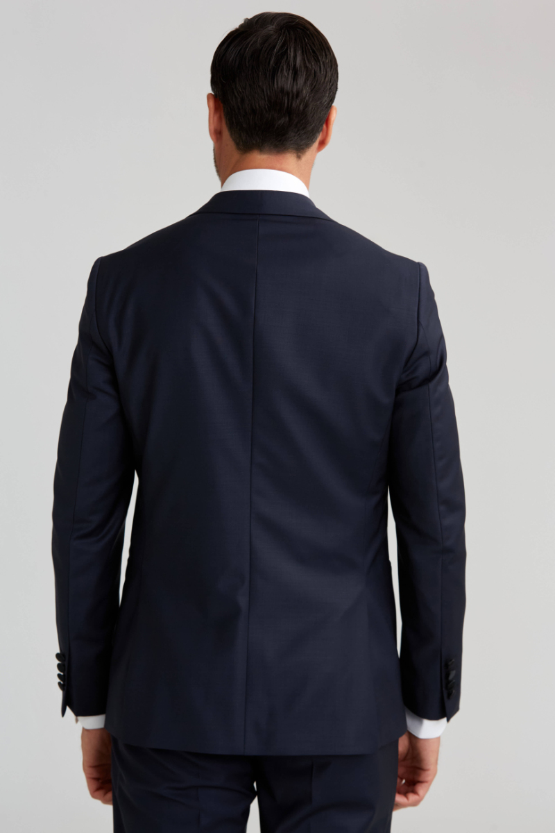 Çıkma Yaka Siyah Erkek Smokin Takım - 5