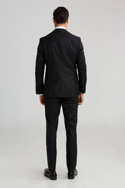 Çıkma Yaka Siyah Erkek Smokin Takım (1)