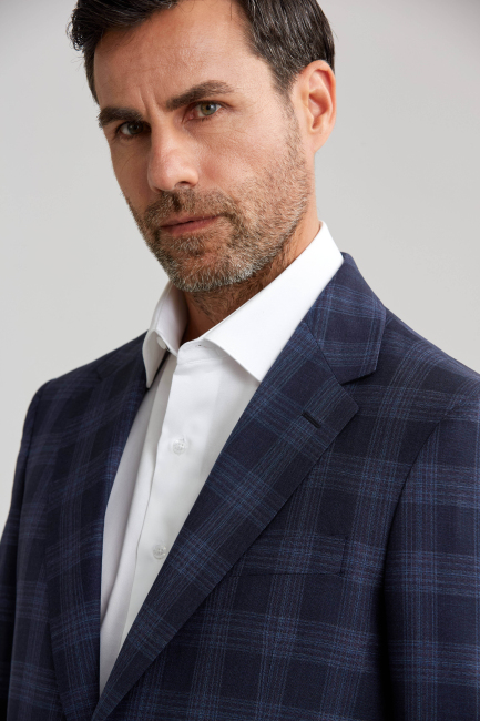 DOKUMA ÇİFT YIRTMAÇ 6 DROP CEKET Lacivert - 4