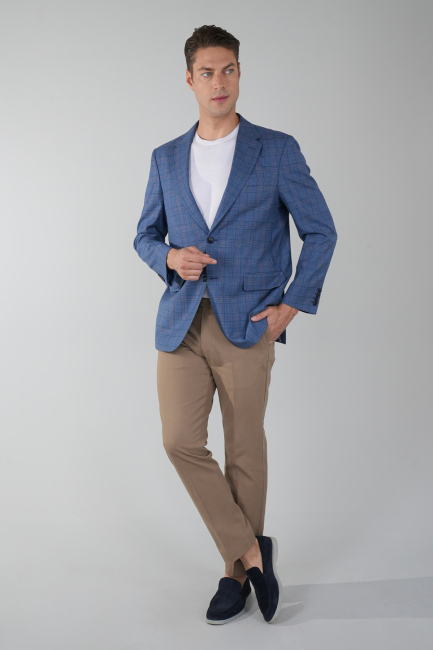 DOKUMA ÇİFT YIRTMAÇ 6 DROP CEKET Lacivert - 5