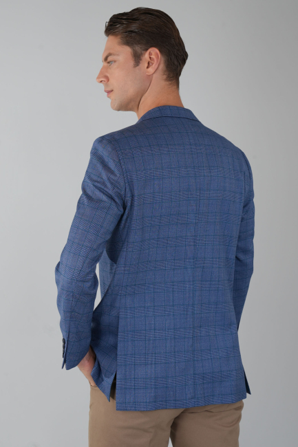 Comfort Fit Mono Yaka Çift Yırtmaçlı Dokuma Erkek Ceket (1)