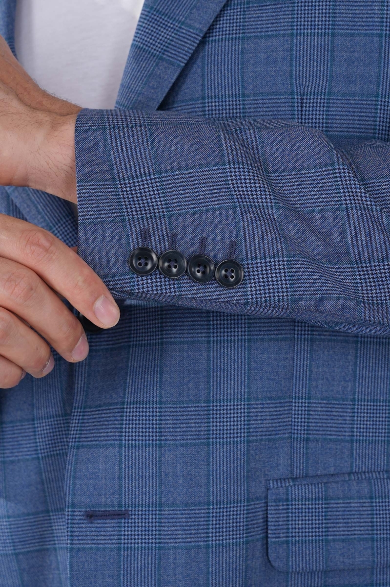 DOKUMA ÇİFT YIRTMAÇ 6 DROP CEKET Lacivert - 4