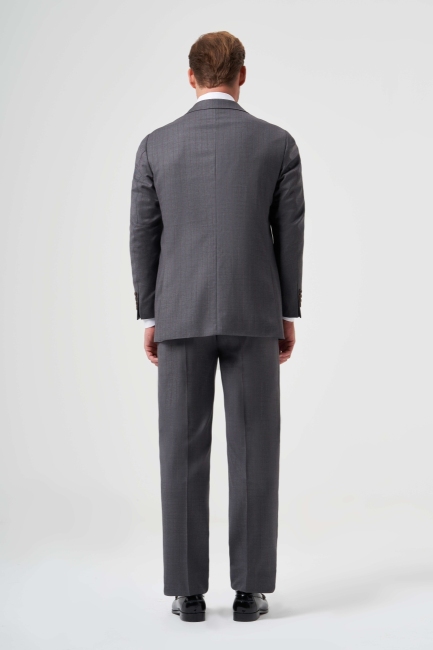 Comfort Fit Mono Yaka Drop 6 Antrasit Erkek Yün Takım Elbise (1)