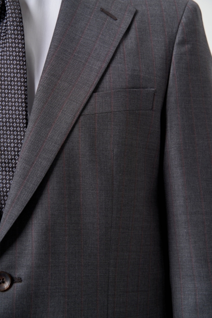 Comfort Fit Mono Yaka Drop 6 Antrasit Erkek Yün Takım Elbise - 3