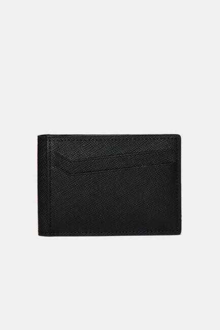 Desenli Deri Siyah Erkek Kartvizit - 2