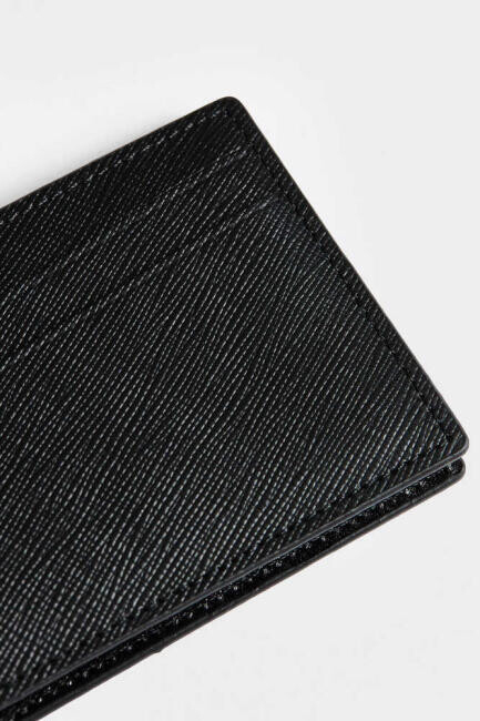 Desenli Deri Siyah Erkek Kartvizit - 5