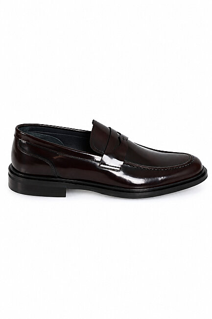 Bordo %100 Deri Klasik Erkek Loafer Ayakkabı