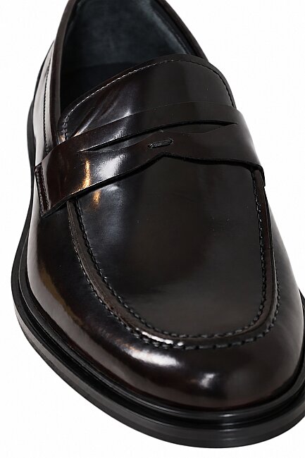 Bordo %100 Deri Klasik Erkek Loafer Ayakkabı (2)