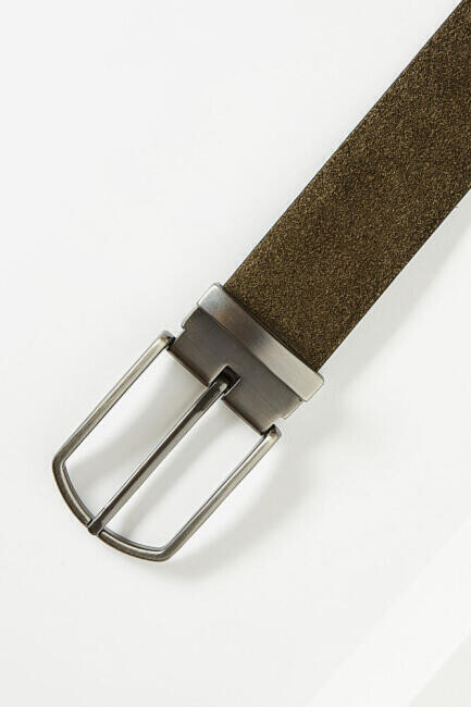 Haki Leather Suede Sikma Tokali Belt (1)