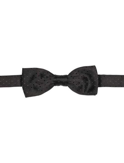 Patterned Black Men's Tuxedo Bow Tie - 1