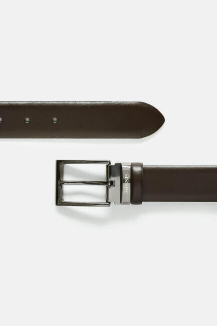 Düz Deri Klasik Kahve Erkek Kemer