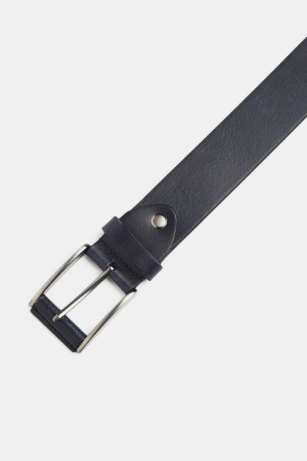 Düz Spor Deri Lacivert Erkek Kemer (1)