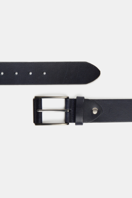 Düz Spor Deri Lacivert Erkek Kemer