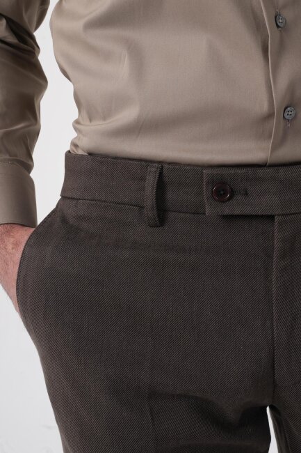 Erkek 4 Cepli Klasik Bej Pantolon - 4