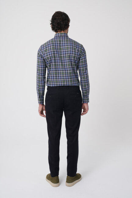 Erkek 4 Cepli Klasik Lacivert Pantolon - 4