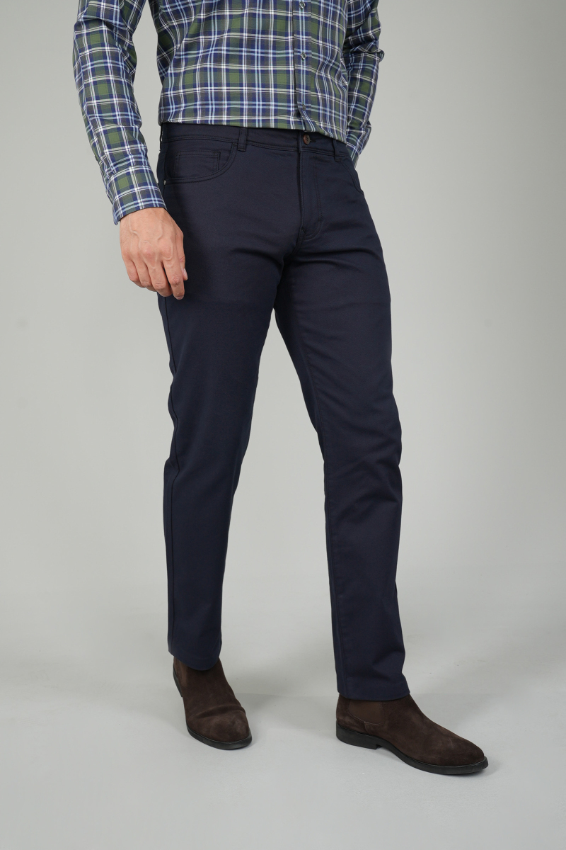 Erkek 5 Cepli Spor Pamuk Lacivert Pantolon