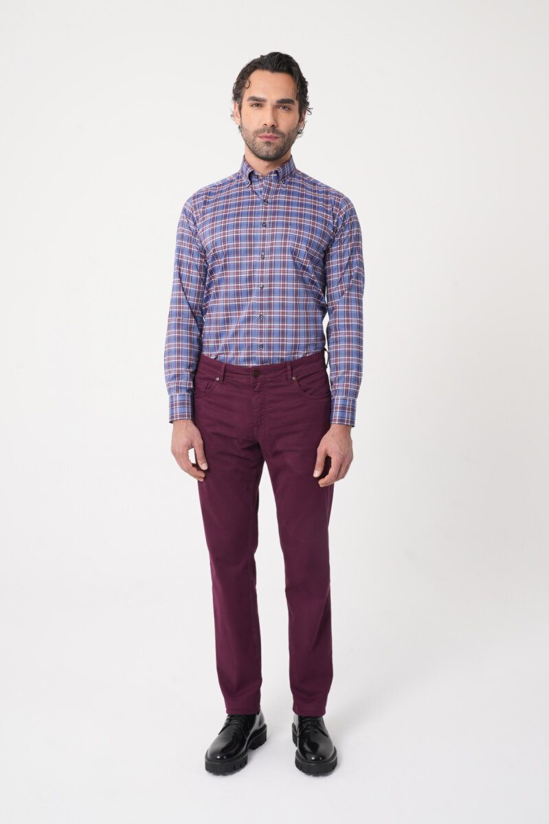 Erkek 5 Cepli Spor Pantolon Bordo - 1