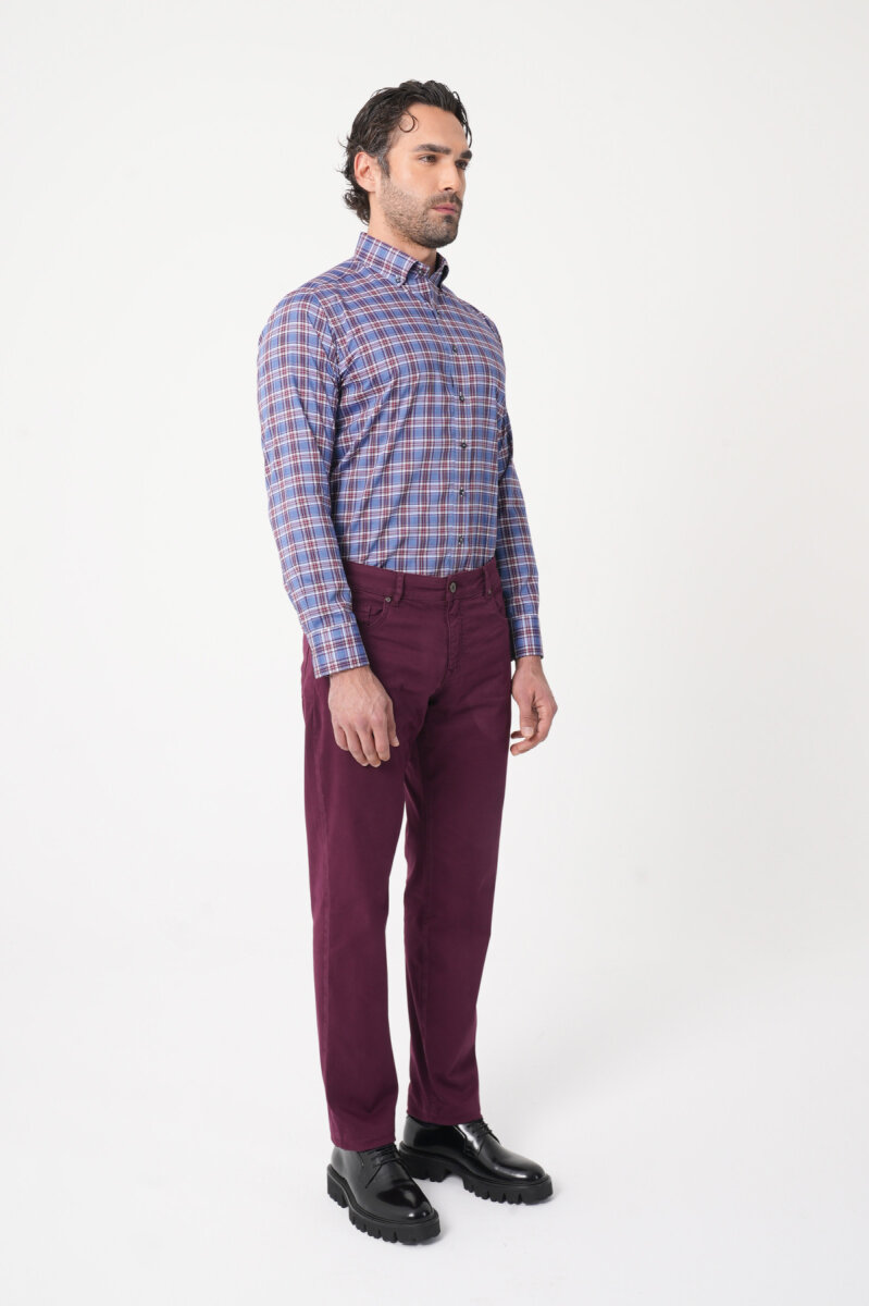 Erkek 5 Cepli Spor Pantolon Bordo - 2