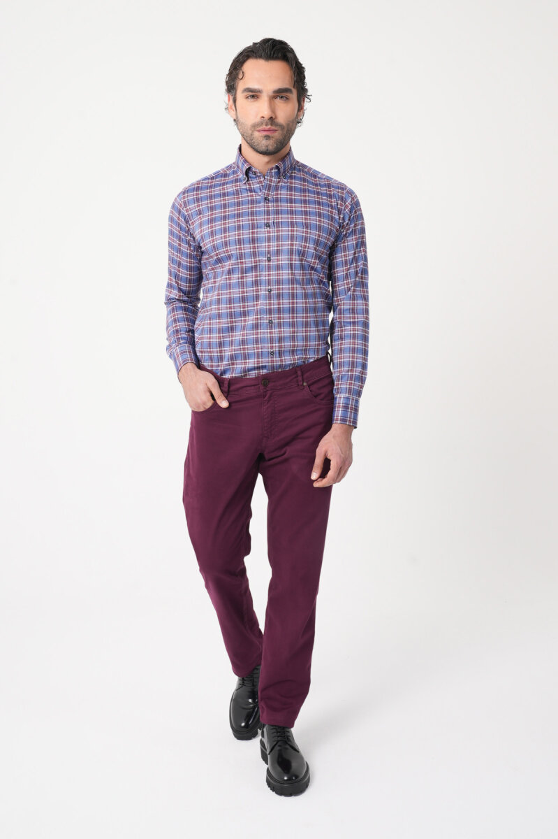 Erkek 5 Cepli Spor Pantolon Bordo - 3