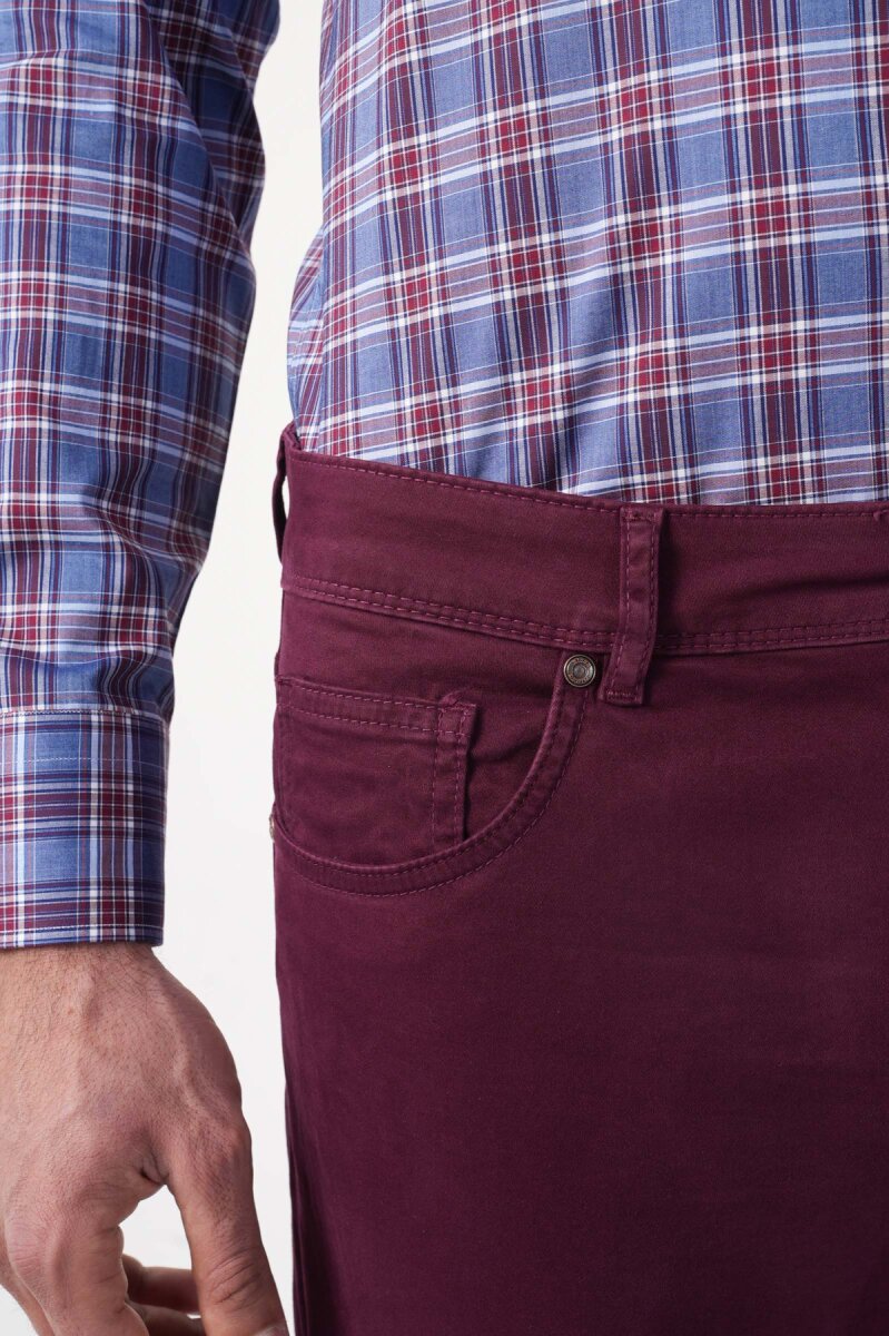 Erkek 5 Cepli Spor Pantolon Bordo - 4