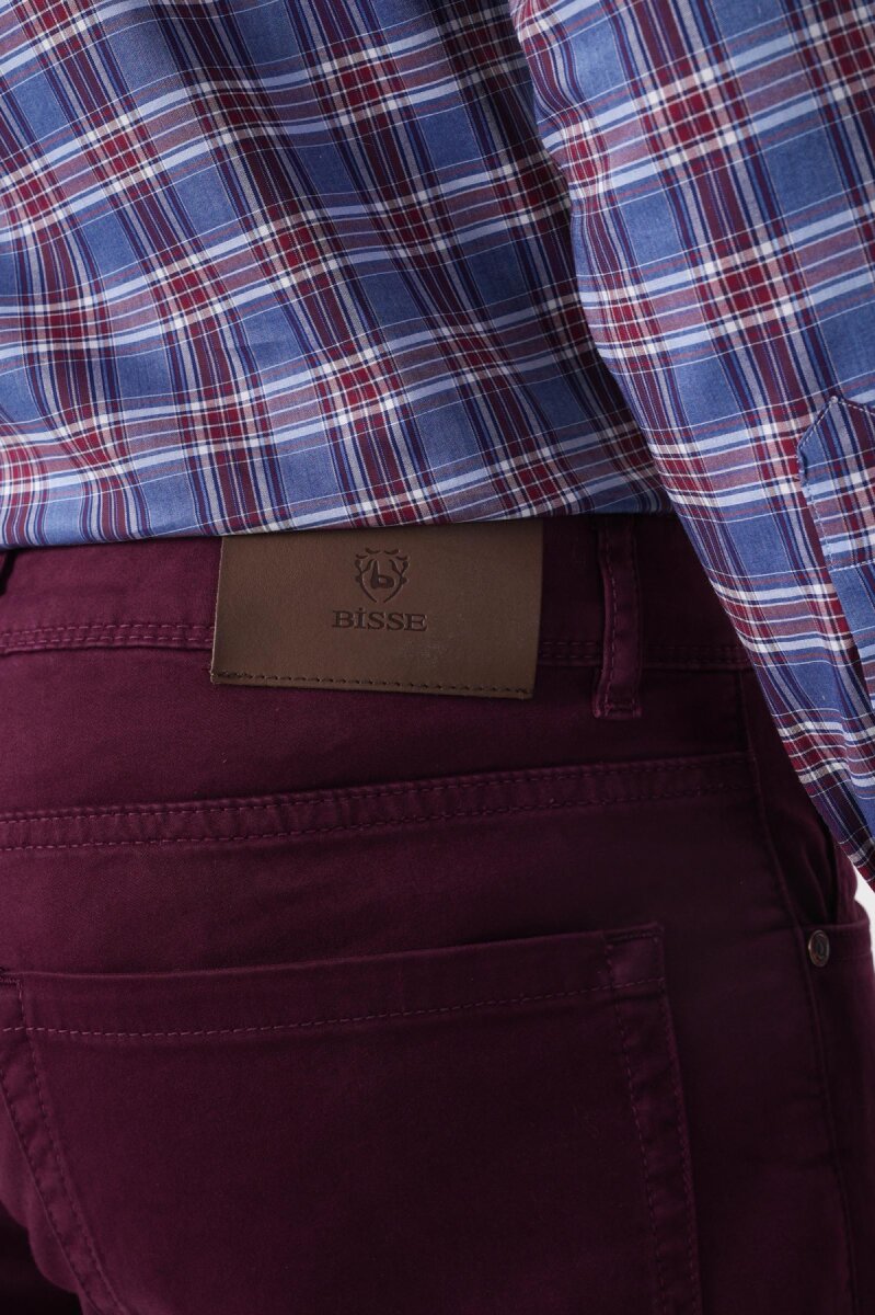 Erkek 5 Cepli Spor Pantolon Bordo - 6