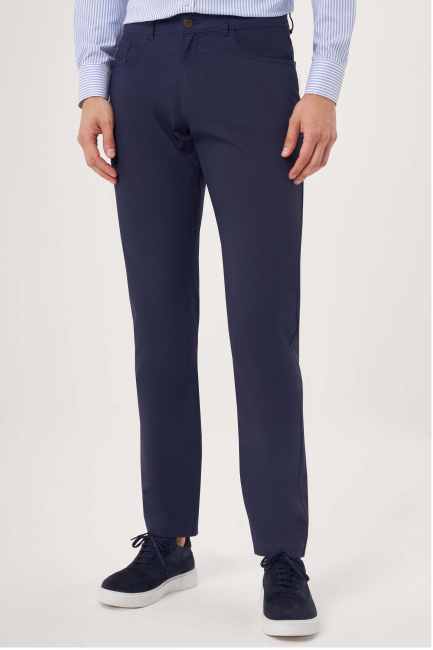 Lacivert Pamuk 5 Cepli Spor Erkek Pantolon 