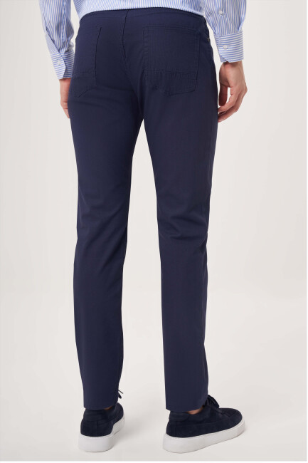 Lacivert Pamuk 5 Cepli Spor Erkek Pantolon - 5