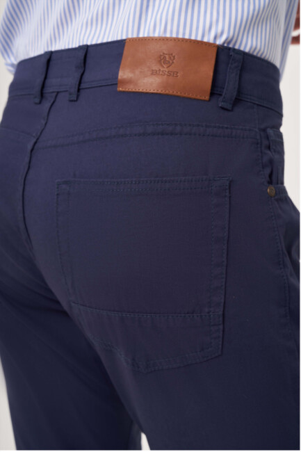 Lacivert Pamuk 5 Cepli Spor Erkek Pantolon - 3