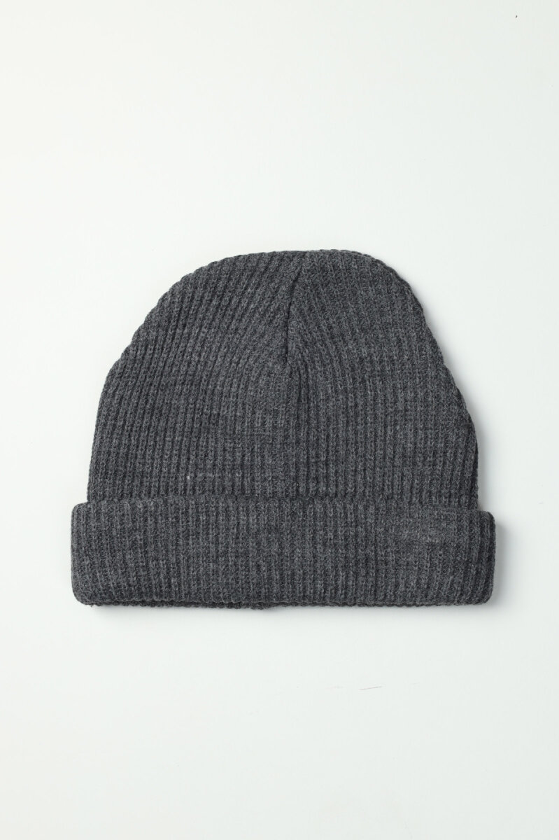 Erkek Antrasit Düz Bere Atkı Seti - 3