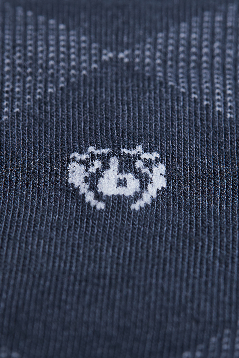 Erkek Baklava Desenli Bambu Dikişsiz Uzun Soket Çorap Antrasit Gri - 2