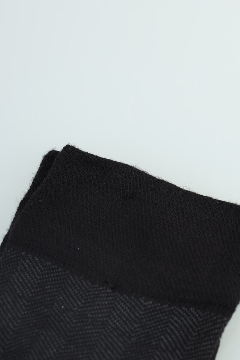 Erkek Bambu Antrasit Desenli Siyah Uzun Çorap - 3