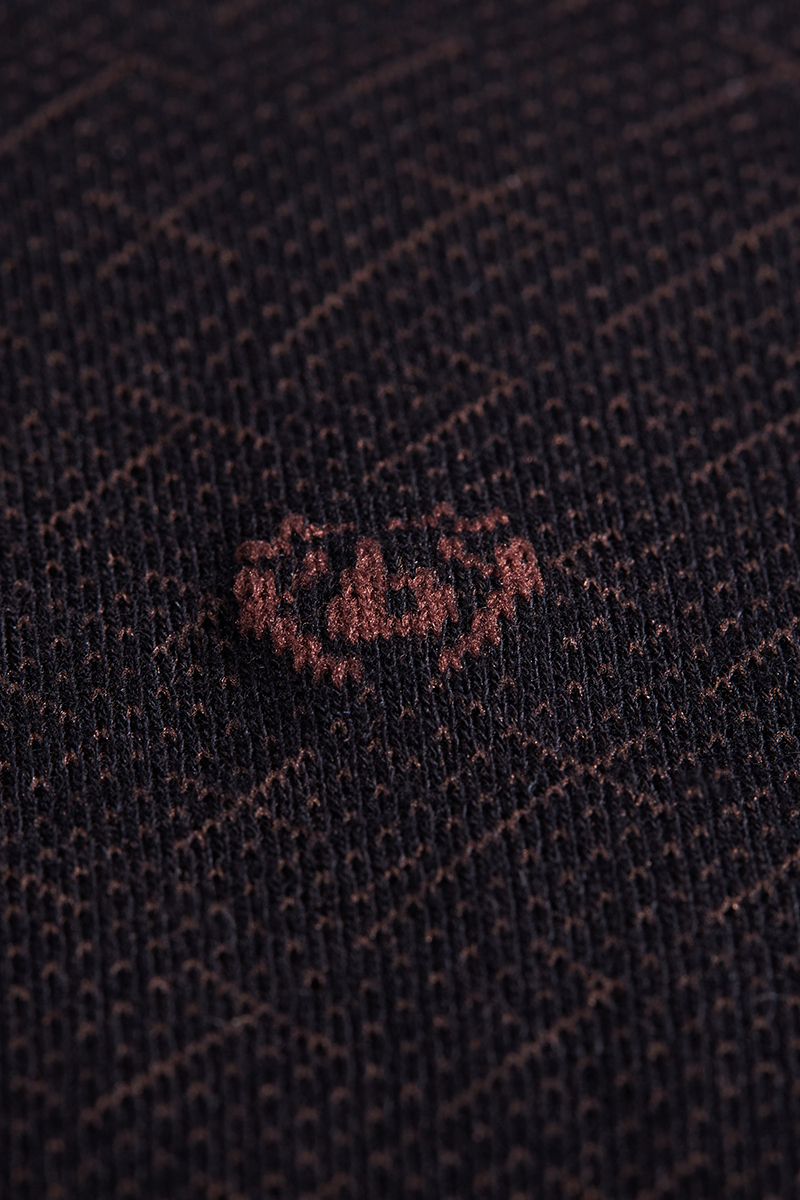 Erkek Bambu Desenli Siyah Kahve Çorap - 2