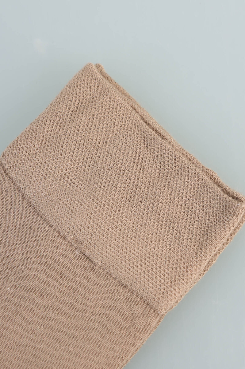 Erkek Bambu Dikişsiz Uzun Çorap Açık Kahve - 4