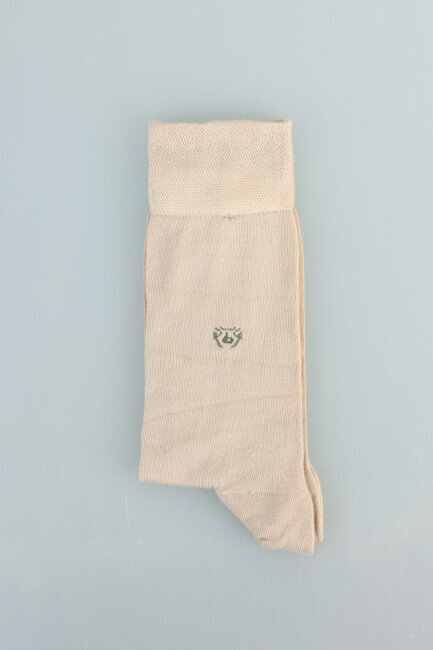 Erkek Bambu Dikişsiz Uzun Çorap Bej - 2