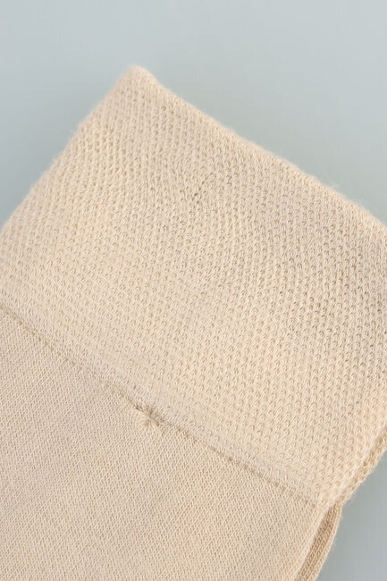 Erkek Bambu Dikişsiz Uzun Çorap Bej - 4