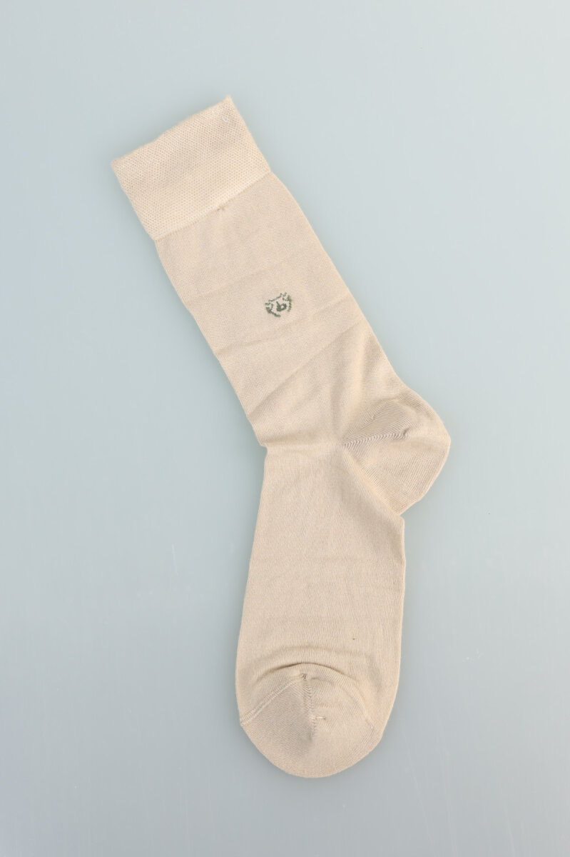 Erkek Bambu Dikişsiz Uzun Çorap Bej - 5
