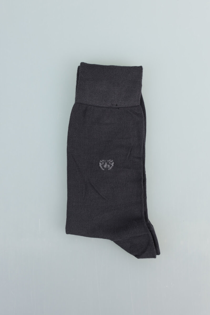 Erkek Bambu Dikişsiz Uzun Çorap Füme - 2